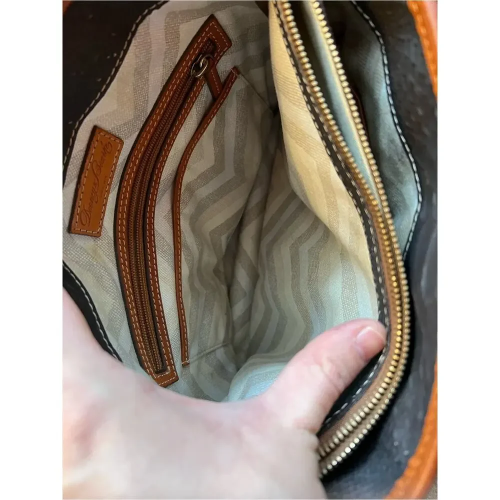 Dooney & Bourke Black and Brown Snakeskin Leather Bag